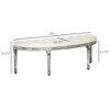 CAVINAS Bench Semi-Circle Ottoman with Tufted Velvet-Touch Fabric Rubberwood Legs for Bedroom - 3 of 4