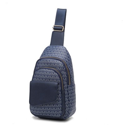 MKF Collection Kace M logo Printed Vegan Leather Women’s Sling Bag by Mia K