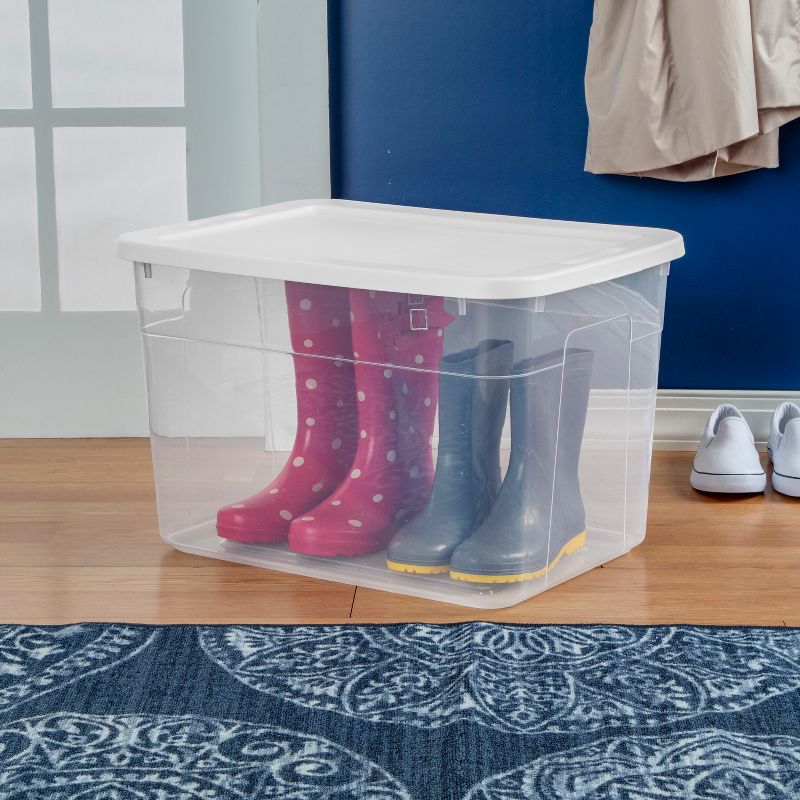70qt Clear Storage Box with White Lid - Room Essentials&#8482;, 4 of 6