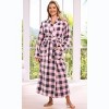 ADR Women's Long Robe, Fleece Plush Robe Woman, Cozy Regular & Plus Size Women's Bath Robe - 2 of 3