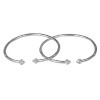 Better Jewelry, Bulb Ends .925 Sterling Silver West Indian Bangles, 1 pair - 2 of 4