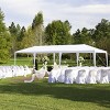 10×30 FT Outdoor Garden Gazebo, Gazebo with Iron Tube and PE Canopy, Wedding Party Tent Marquee with 5 Removable Sidewalls-Coolbibila - 3 of 4