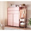 16 Drawers Dresser with Clothes Rack, Tall Dresser for Bedroom, Fabric Storage Tower Drawers Organizer Unit - 4 of 4