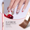 Nail Art Brushes Set 3Pcs-Flat/Oval/Angled - 3 of 4