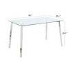 Okak Modern Dining Table Rectangle Glass Dining Table for Kitchen Living Room, Dining Room - 4 of 4