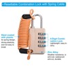 Unique Bargains Gym Locker Backpack Suitcase 4 Digit Combination Padlock with Spring Cable - 4 of 4