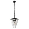 POWLIG 11.8" Modern Pendant Light - Tiered Crystal Accent Chandelier for Dining Room & Living Room - 2 of 4
