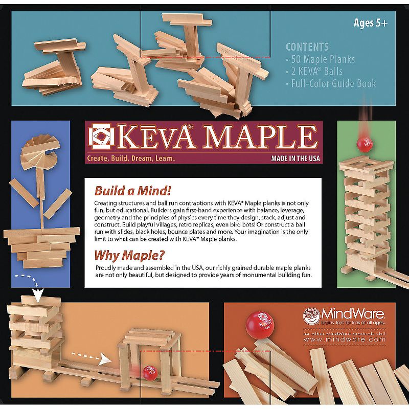 MindWare Keva Maple: 50 Plank Set - Building Toys, 2 of 5