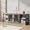 COZONY Farmhouse TV Stand with Storage Cabinets – Rustic Wood Entertainment Center & Media Console for Living Room - 2 of 4