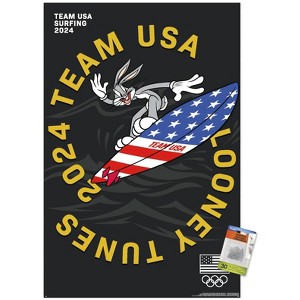 Trends International Looney Tunes x Team USA - Surfing Unframed Wall Poster Prints - 1 of 4