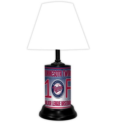 MLB 18-inch Desk/Table Lamp with Shade, with Team Logo, Minnesota Twins
