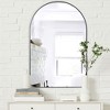 Wooakway Arch Metal Bathroom/Vanity Mirror Decorative Wall Mirror for Living Room Bathroom Bedroom Entryway Black/Gold/Silver - 3 of 4
