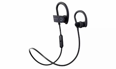 Link Bluetooth Earbuds Stereo Sports Wireless Sweatproof Headphones with Microphone TWS - Black