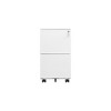 2 Drawer File Cabinet With Lock, Anti-tilt Wheels Steel Vertical Cabinet, Rolling Locking Office Cabinets - 4 of 4