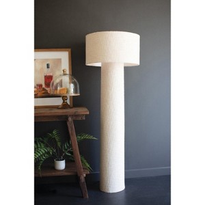 Floor Lamp 59 Inch – Boucle Fabric Shade – Decorative Home Lighting By kalalou - 1 of 4