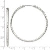 Black Bow Jewelry 2mm, Sterling Silver, Diamond Cut Geometric Hoops - 55mm (2 1/8 Inch) - 4 of 4