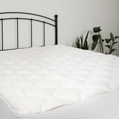 Eluxury Plush Rayon From Bamboo Mattress Pad With Fitted Skirt, Queen ...