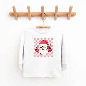 The Juniper Shop Checkered Santa Youth Long Sleeve Tee - 1 of 3