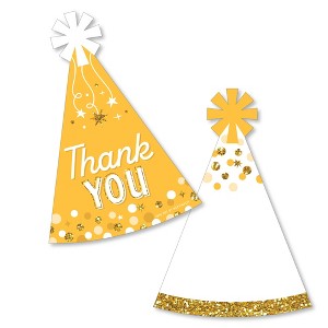 Big Dot of Happiness Golden Birthday - Shaped Thank You Cards - Happy Birthday Party Thank You Note Cards with Envelopes - Set of 12 - 1 of 4