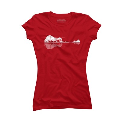 Junior's Design By Humans Nature Guitar By Maryedenoa T-Shirt