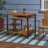 NicBex Mobile Kitchen Island Cart Multifunctional Kitchen Carts on Wheels with Storage with 4-Tier Shelves and 1 Drawer for Dining Rooms, Brown - 3 of 4