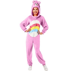 Rubies Care Bears: Cheer Bear Hooded Zipsters Women's Costume - 1 of 3