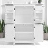 Freestanding Bathroom Storage Cabinet with 4 Doors and Adjustable Shelves, Floor Cabinet Organizer, Waterproof MDF Cabinet - 4 of 4