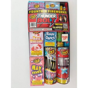 TNT Thunderbolt Tray Fountain Fireworks: Assortment Pack, Ground-Based Effects, Outdoor Use Only - 1 of 4