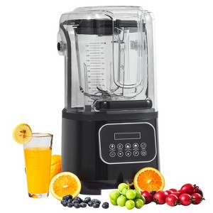 VEVOR Professional Blender with Shield, Commercial Countertop Blenders, 68 oz Glass Jar Blender Combo, Stainless Steel 9 Speed & 5 Functions Blender - 1 of 4