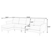 NicBex L-Shaped Sectional Sofa,3-Seat Couch Set with Chaise for Living Room,Apartment,Office - 3 of 4