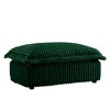 PAGED Corduroy Fabric Ottoman, Modern Wooden Sectional Sofa Footstool Module with Thickened Seat Cushion, Shoe Bench for Living Room, Bedroom - 2 of 4