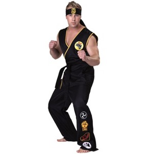 HalloweenCostumes.com Men's Plus Size Karate Kid Cobra Kai Halloween Costume | Adult Karate Gi Outfit - 1 of 4