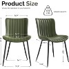 UNISOAR Dining Chairs Set of 2/4, Modern Armless Side Chairs Faux Leather Cushion Seat  for Home, Kitchen, Living Room, Bedroom, Restaurant - 2 of 4