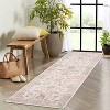 Vintage Washable Area Rug, Low Pile Non-Slip Carpet with Rubber Backing for Living Room, Bedroom & Home Office - 3 of 4
