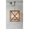 Metal/Wood Chandelier Natural Brown - Storied Home - image 3 of 4