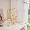 360° Rotating Jewelry Stand with Velvet Ring Tray, Multi-Level Display Organizer for Necklaces, Bracelets & Earrings, Gold - 2 of 4