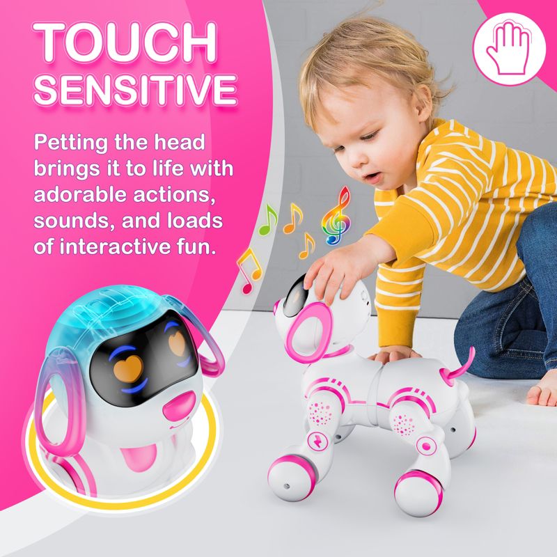 Contixo R3 Interactive Smart Robot Pet Dog Toy with Remote Control Pink, 6 of 10