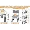 Height Adjustable Toddler Table with 4 Chairs Set, Non-Slip Legs,Graffiti Desktop Children Activity Table for Daycare Classroom Home - 3 of 4