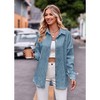 Womens Button Down Shirts Oversize Casual Boyfriend Long Sleeve Button Up Shirt Women Plus Size Blouses Tops with Pocket - 4 of 4