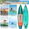 Costway 11' Inflatable Stand Up Paddle Board whth Accessories Paddle Hand Pump Repair Kit, Blue/Gray/Yellow/Dark Blue/Turquoise - 2 of 4