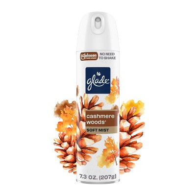 Glade Aerosol Air Fresheners - Cashmere Woods - 7.3oz: Paraben-Free, Phthalate-Free, Spring/Summer, Disposable