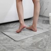 Home mart Goods Marble Grey Stone Bath Mat Diatomaceous Earth Shower Mat Non-Slip Super Absorbent Quick-Drying - 2 of 4