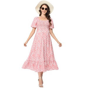 Maternity Dress Maternity Boho Dress Summer Casual Flowy Maxi Dress Baby Shower Photoshoot - 1 of 1