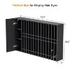 Hair Color Organizer Rack, Wall Mounted Adjustable Salon Storage Cabinet, Black - 2 of 4