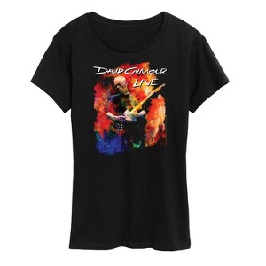 Women's - David Gilmour - Playing Guitar Live Short Sleeve Graphic T-Shirt - 1 of 4
