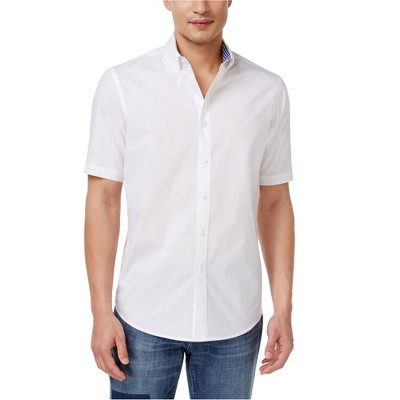 Club Room Mens Bancroft Poplin Button Up Shirt