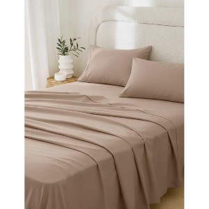Rug Branch California Cotton Club Pillowcases – 600 Thread Count, 100% Long-Staple Cotton, Soft Sateen Weave - Light Brown - 1 of 3