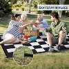 Outdoor Rug Modern Checkered Plaid Rug Waterproof Reversible Plastic Straw Rug for Patio Camping RV Balcony Backyard - 3 of 4