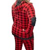 Women's Buffalo Plaid Dot Half Zip Top - Rogue Society Apparel - 2 of 3