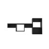 SEVOBAL Decorative Wall Shelf Wenge Wall-Mounted Shelf Unit with 5 Shelves for Living Room and Office, Black, 47.2"*9.9"*22" - 4 of 4